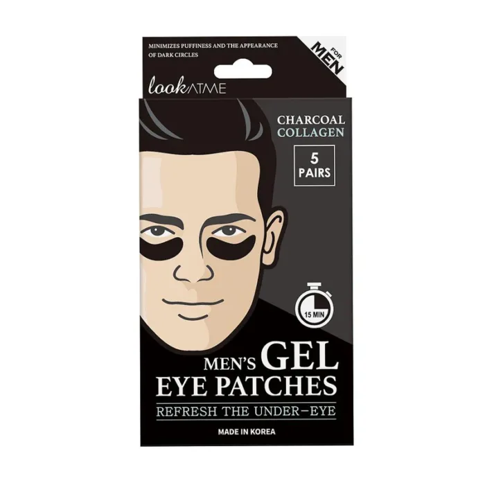 LookAtMe MEN'S GEL EYE PATCHES CHARCOAL 5vnt