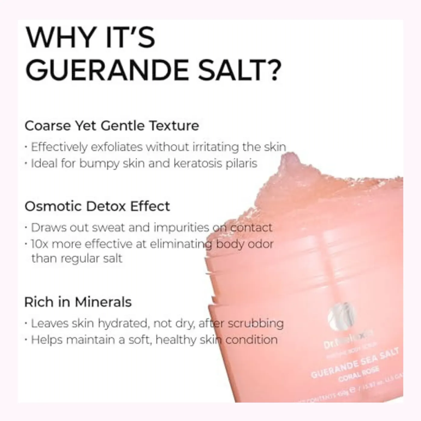 Dr. Melaxin Guerande Sea Salt Perfume Body Scrub 450g - Vaizdas 3