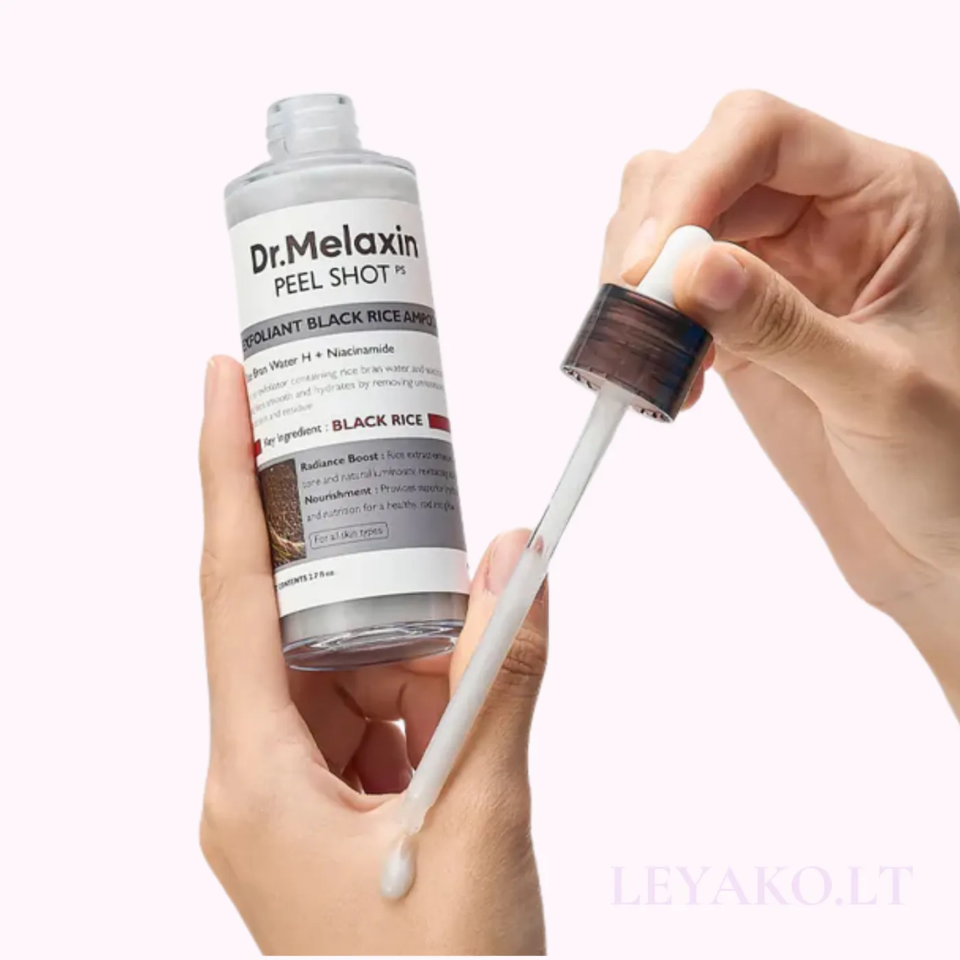 Dr. Melaxin Peel Shot Exfoliant Black Rice Ampoule 80ml - Vaizdas 4