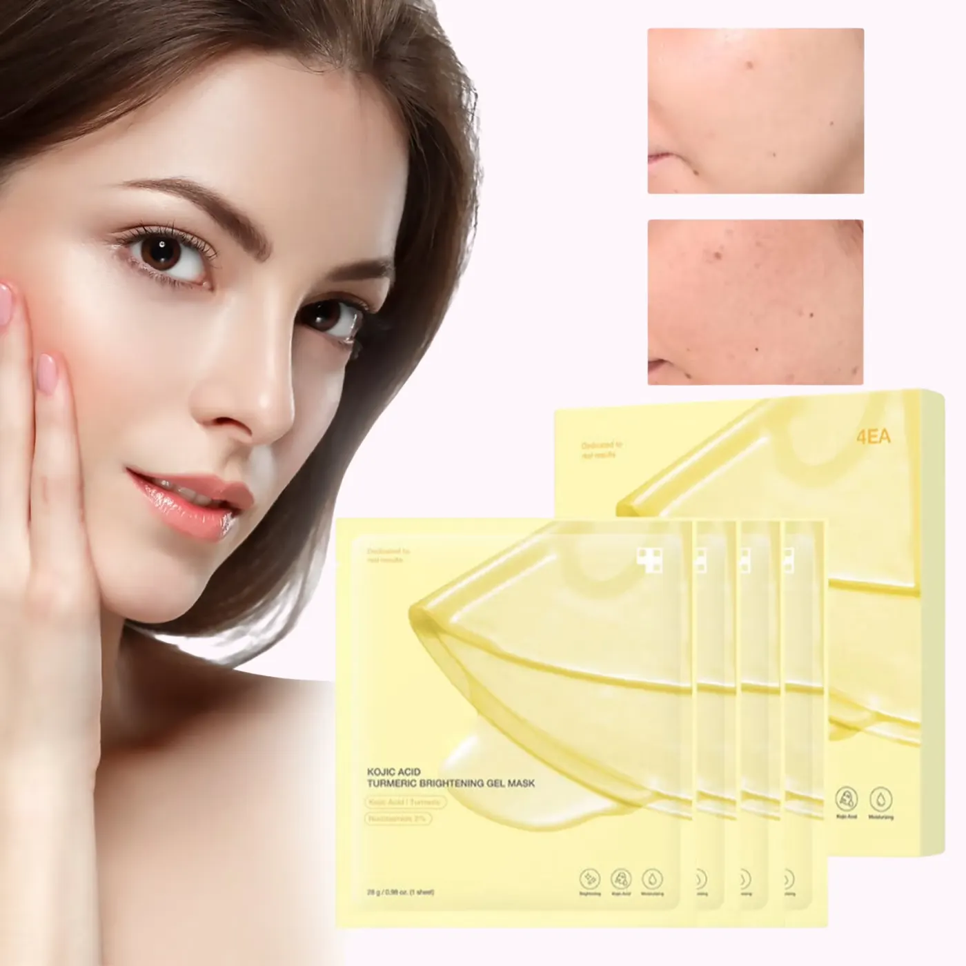 Medicube Kojic Acid Turmeric Brightening Gel Mask/ гидрогелевая осветляющая маска — изображение 4