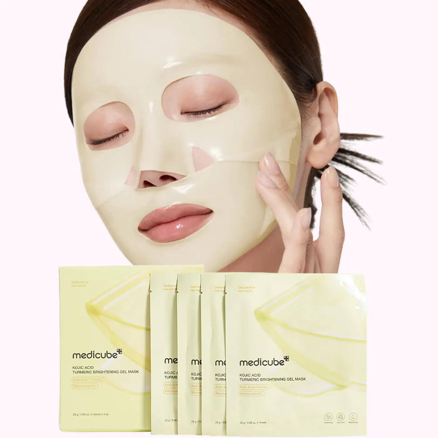 Medicube Kojic Acid Turmeric Brightening Gel Mask/ гидрогелевая осветляющая маска — изображение 3