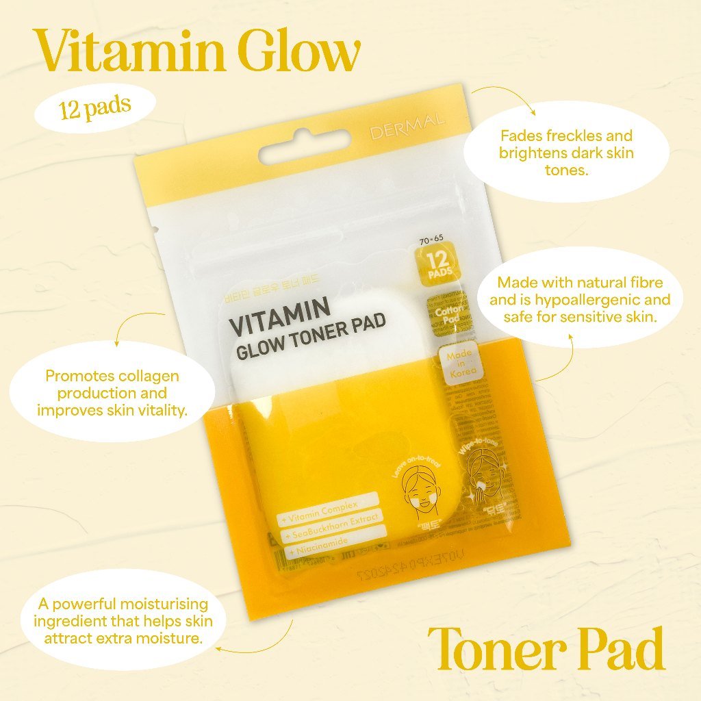 DERMAL Vitamin Glow Toner Pad - Image 3