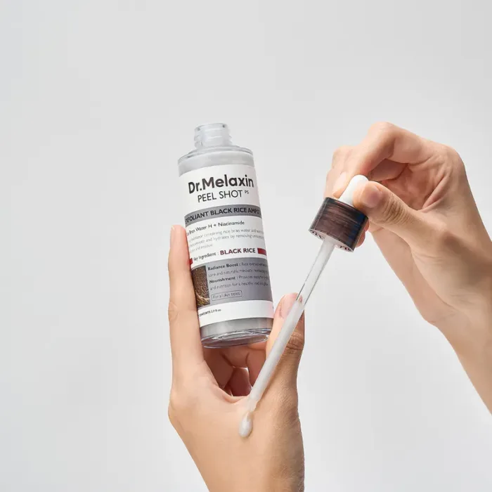 Dr. Melaxin Peel Shot Exfoliant Black Rice Ampoule 80ml - Image 5