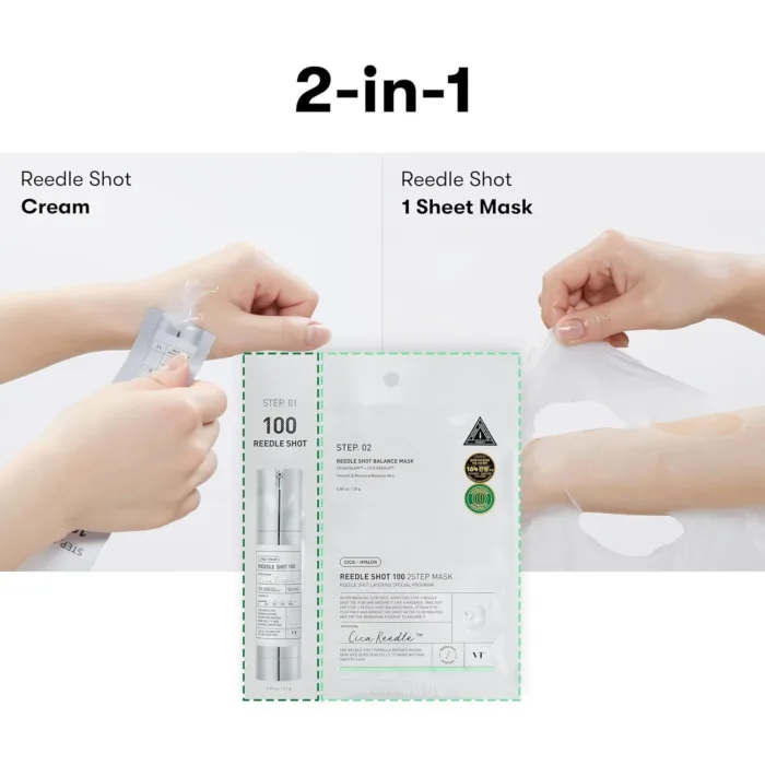 VT Cosmetics Mild Reedle Shot 700 2 Step Mask 1.5g + 25g - Image 2