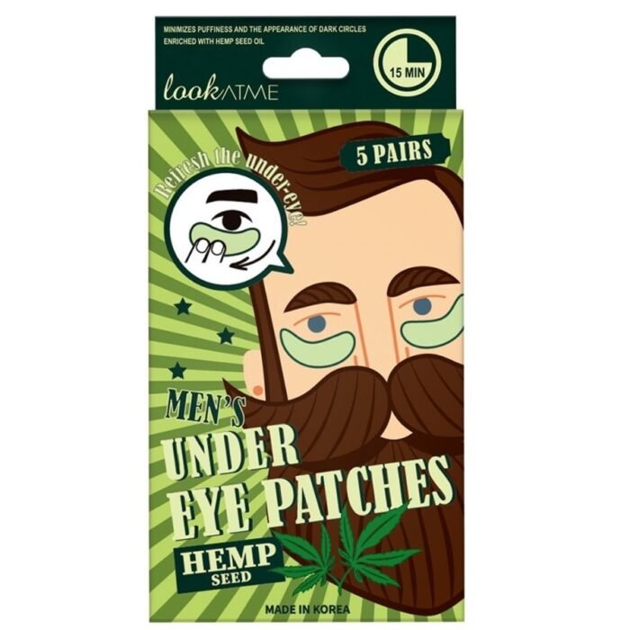LookAtMe MEN'S UNDER EYE PATCHES - HEMP SEED 5vnt